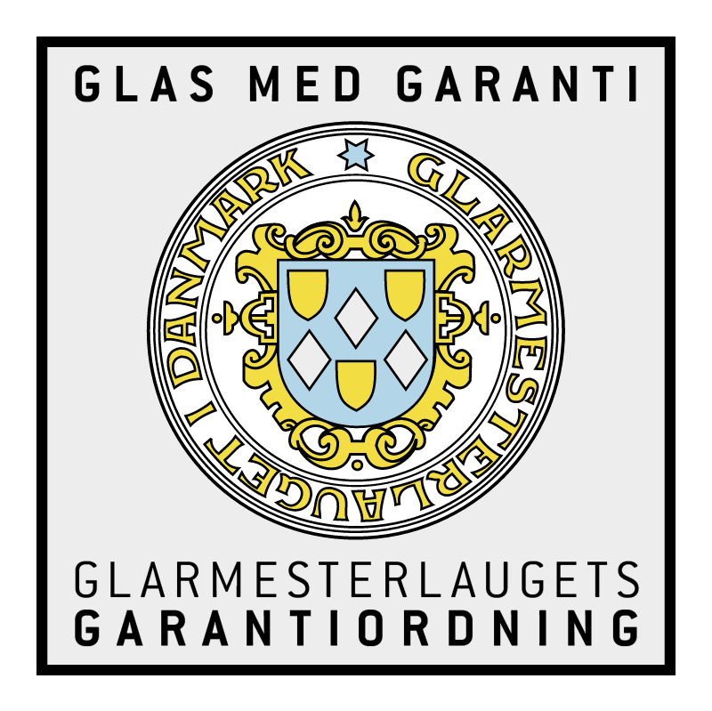 Glas med garanti vector logo