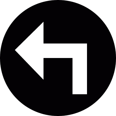 Turn left circle vector logo