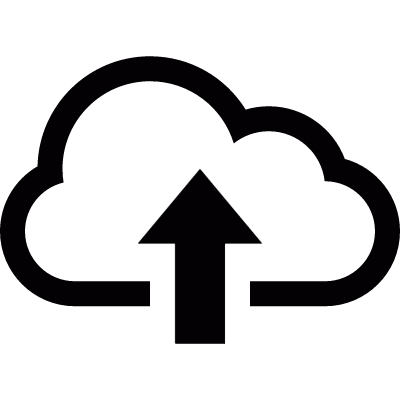 Cloud upload vector logo