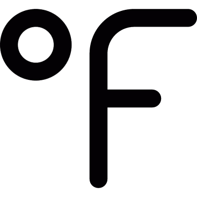 Fahrenheit degree vector logo