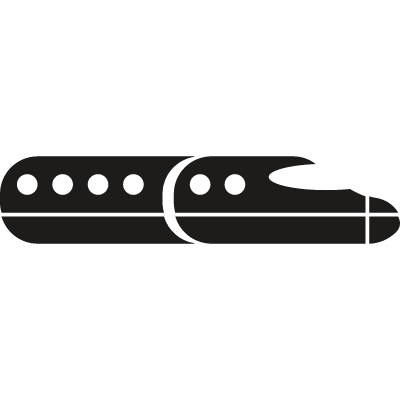 High speed train vector logo
