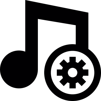 Music settings vector logo