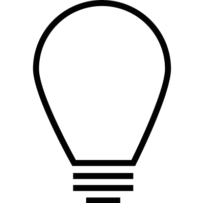 Lightbulb with screw vector logo