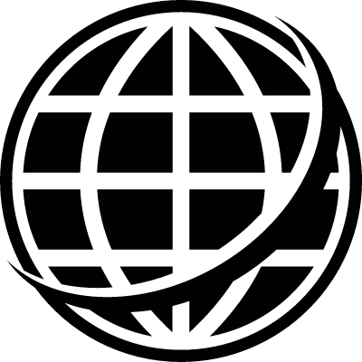 Earth grid view vector logo