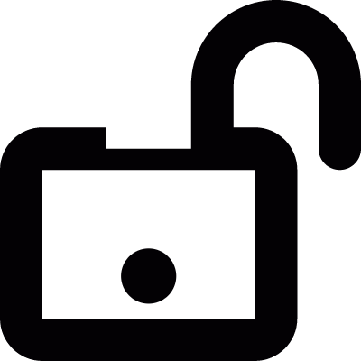 Unlocked padlock vector logo