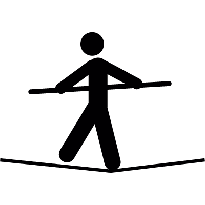 Tightrope Walker vector logo