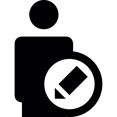 User edit vector logo