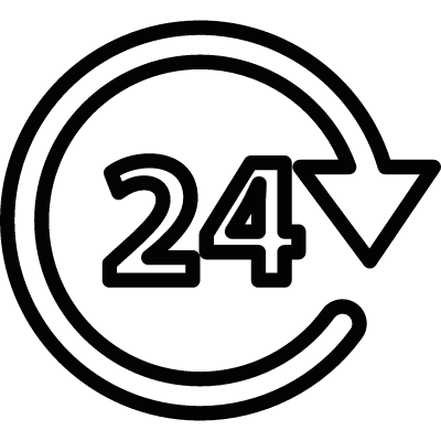24 hour contact service vector logo