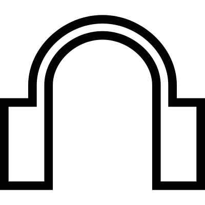 White headphones vector logo