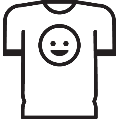 T-Shirt with Smiley vector logo