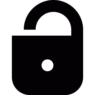 Unlocked padlock vector logo