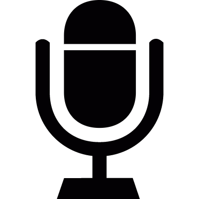 Radio microphone vector logo