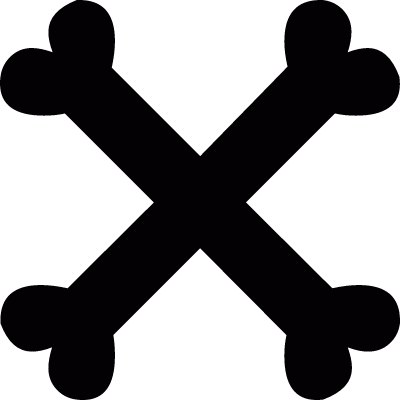 Crossed bones vector logo