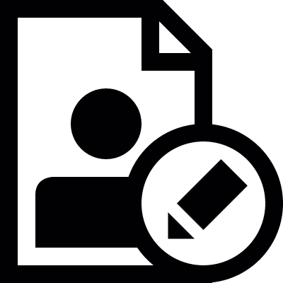 User profile edition vector logo