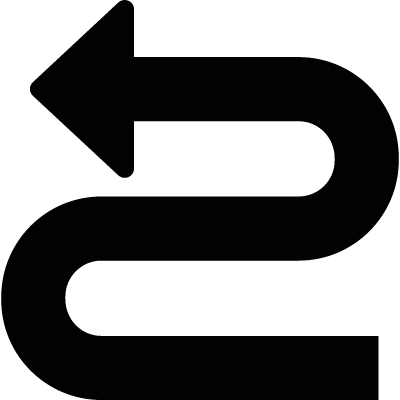 Curve to the right and left vector logo