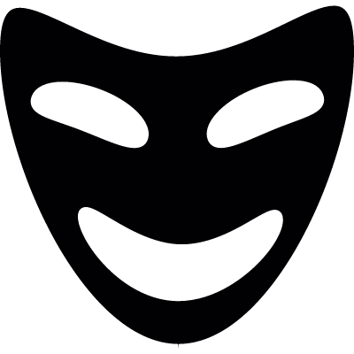 Comedy mask vector logo