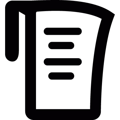 Jug with volumetric measure vector logo