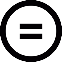 Equality sign vector