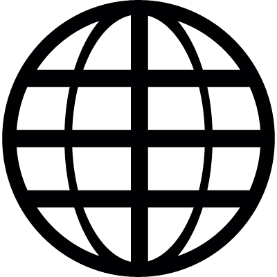 Globe with grid vector logo