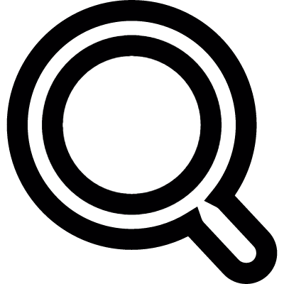 Little magnifying glass vector logo