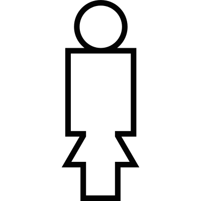 Female user vector logo
