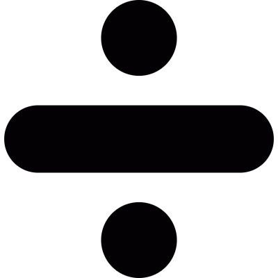 Division sign vector logo