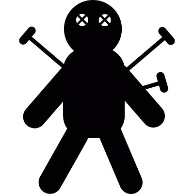 Voodoo doll vector logo
