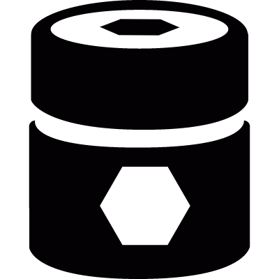 Barrel with pentagons vector logo