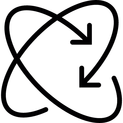 Two Circular Arrows vector logo
