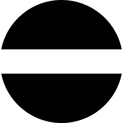 Semicircles with space in the middle vector logo