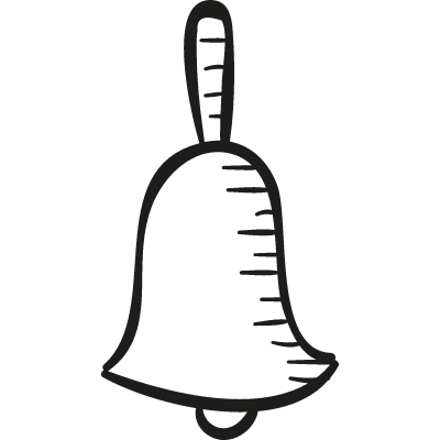 Drawing of a handbell vector logo