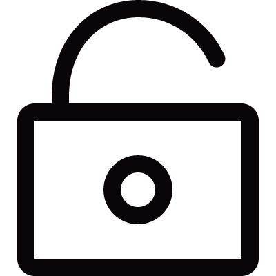Open lock vector logo