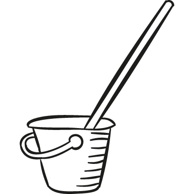 Mop and Bucket vector logo