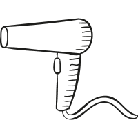 Hairdryer with cable vector