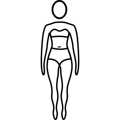 Woman standing with swim suit vector logo