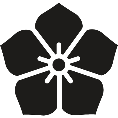 Japanese flower vector logo