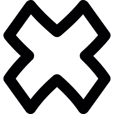 Cross mark vector logo