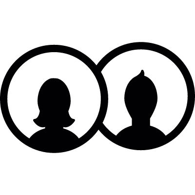 Couple Medallion vector logo