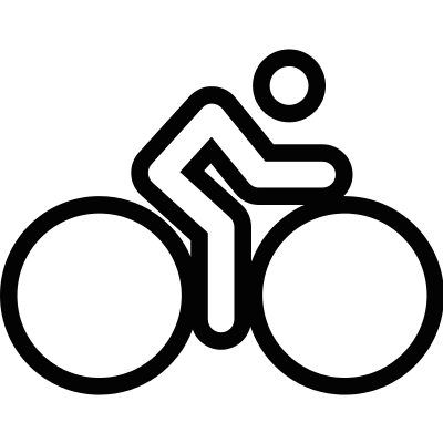Man riding a bike vector logo