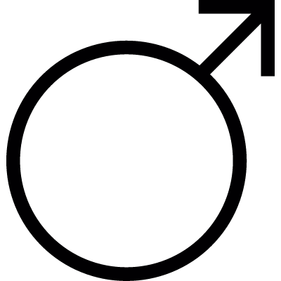 Male sign, IOS 7 interface symbol vector logo