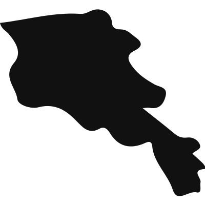 Armenia black country map shape vector logo