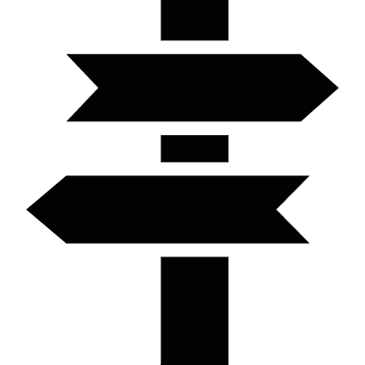 Directional signs vector logo