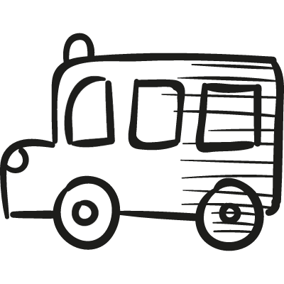 Draw School Bus vector logo