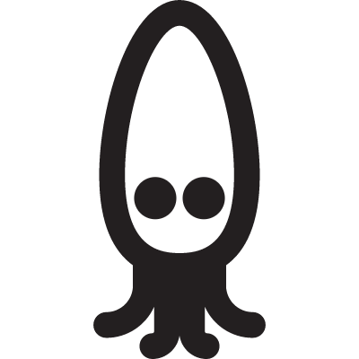 Cartoon Squid vector logo