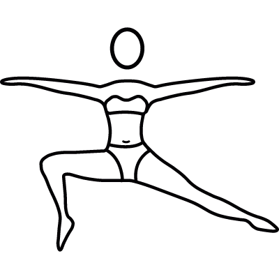 Yoga posture vector logo