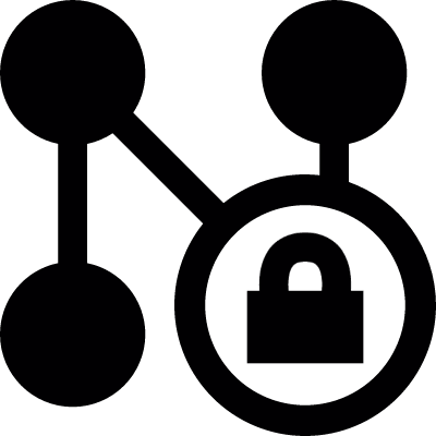 Locked network vector logo