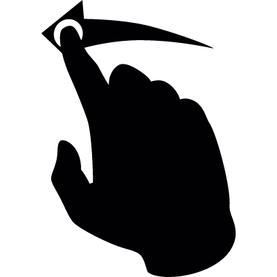 Tactile left movement vector logo
