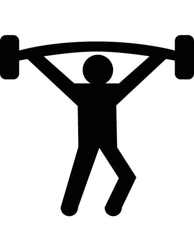 Weight lift vector logo