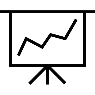 Progress chart vector logo