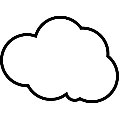 Single cloud vector logo
